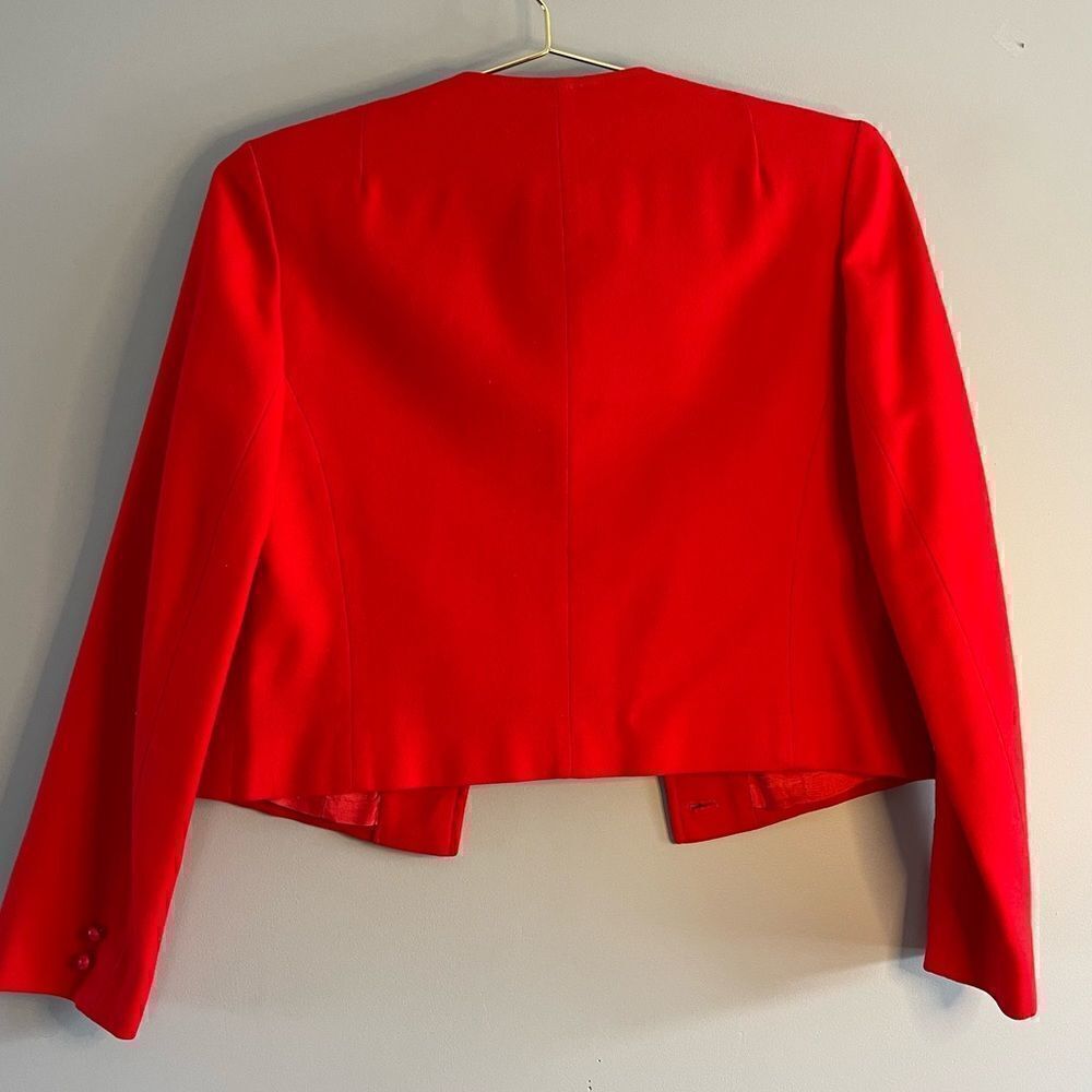 VTG Pendleton Blazer Cropped Jacket || Red - Picture 2 of 16